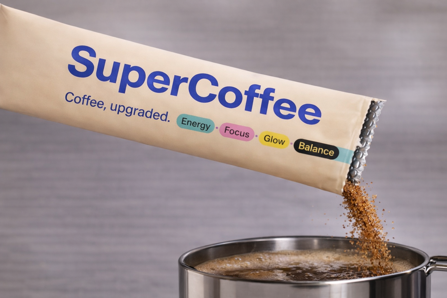 SuperCoffee (30 plicuri) - supliment alimentar pentru cafea